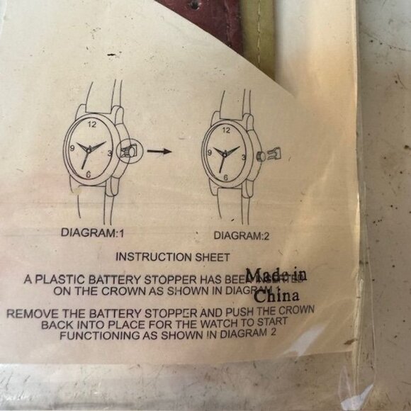 Designed By Toni Floral Watch With Rhinestone Bezel & Brown Leather Strap - Picture 4 of 5